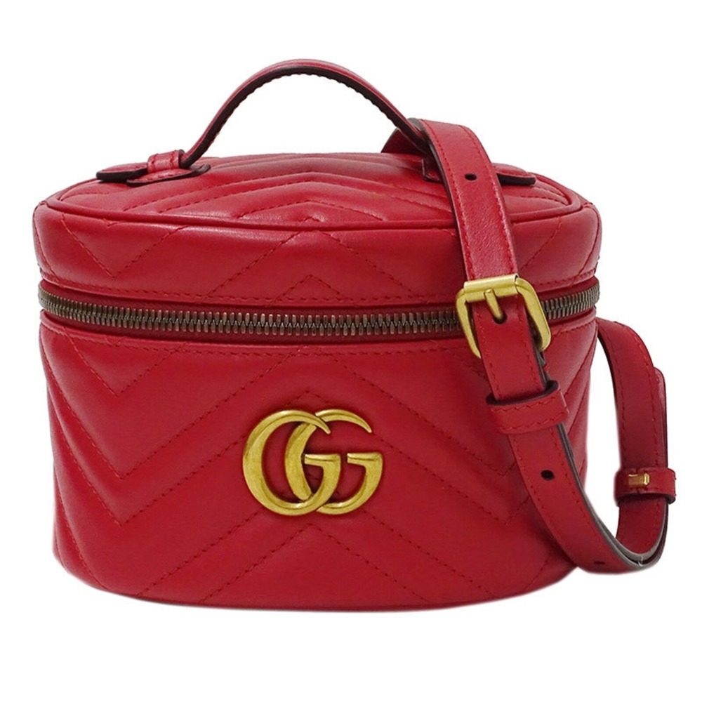 GUCCI Rucksack Backpack Vanity Bag 598594 0416 Red Leather NWT